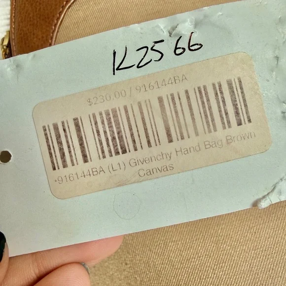 Vintage Givenchy Brown Leather And Canvas Handbag From Its Life Line NWT (read) - Picture 2 of 10